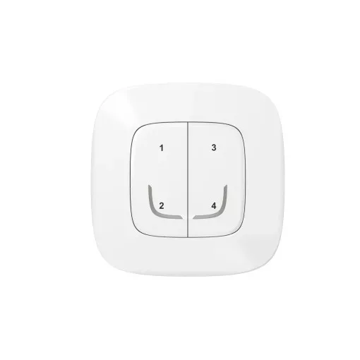 Legrand Netatmo 752568 Valena Allure okos szcenárió kapcsoló (távvezérlő) Home + Control alkalmazásban beállított 4 db egyedi szcenárió indítására; díszítőkerettel, elemmel és kétoldalú ragasztóval szállítva fehér
