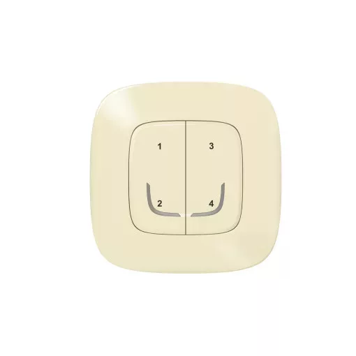 Legrand Netatmo 752668 Valena Allure okos szcenárió kapcsoló (távvezérlő) Home + Control alkalmazásban beállított 4 db egyedi szcenárió indítására; díszítőkerettel, elemmel és kétoldalú ragasztóval szállítva elefántcsont