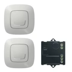   Legrand Netatmo 752750 Párosított szett: Alternatív kapcsolás mikromodul segítségével - 2 vezeték nélküli kapcsoló + mikromodul Valena Allure Netatmo alumínium ( 752750 )