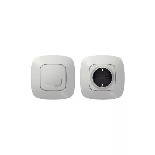 Legrand Netatmo 752754 Párosított szett: Vezérelhető csatlakozó aljzat - 1 intelligens csatlakozóaljzat + 1 vezeték nélküli kapcsoló Valena Allure Netatmo alumínium ( 752754 )
