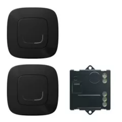   Legrand Netatmo 752850 Párosított szett: Alternatív kapcsolás mikromodul segítségével - 2 vezeték nélküli kapcsoló + mikromodul Valena Allure Netatmo fekete ( 752850 )