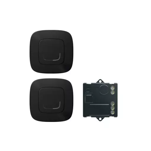 Legrand Netatmo 752850 Párosított szett: Alternatív kapcsolás mikromodul segítségével - 2 vezeték nélküli kapcsoló + mikromodul Valena Allure Netatmo fekete ( 752850 )
