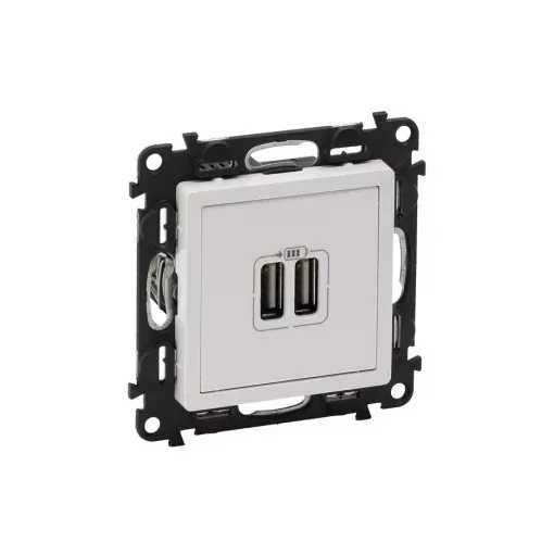 Legrand 753112 Valena Life kettős USB töltőaljzat beépített tápegységgel - 5V - 1500 mA fehér ( Legrand 753112 )