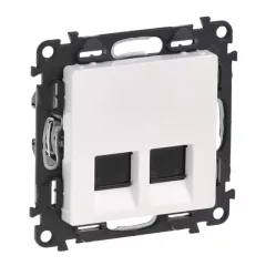   Legrand Valena life 753147 Informatikai csatlakozóaljzat 2xRJ45 Cat6 STP fehér burkolattal keret nélkül (Legrand 753147)