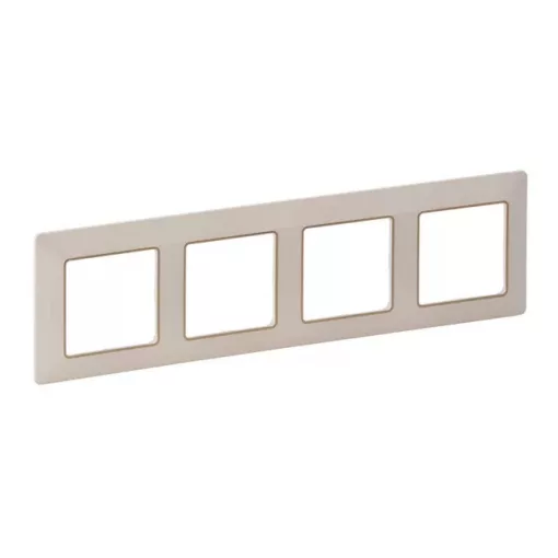 Legrand Valena Life 754064 4-es elefántcsont / arany keret függőleges és vízszintes elhelyezéssel (Legrand 754064)