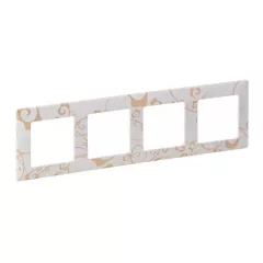   Legrand Valena Life 754104 4-es rokoko fehér keret függőleges és vízszintes elhelyezéssel (Legrand 754104)