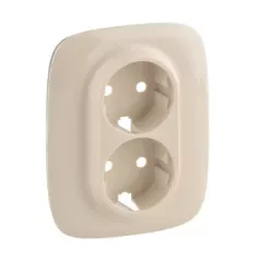   Legrand 754956 Valena Allure 2x2P+F aljzat monobloc burkolat + kerettel, Elefántcsont ( Legrand 754956 )