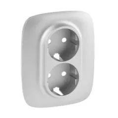   Legrand 754957 Valena Allure 2x2P+F aljzat monobloc burkolat + kerettel, Alumínium ( Legrand 754957 )