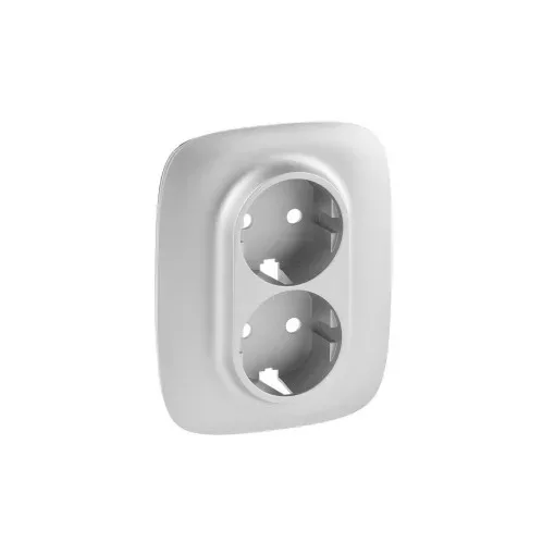Legrand 754957 Valena Allure 2x2P+F aljzat monobloc burkolat + kerettel, Alumínium ( Legrand 754957 )