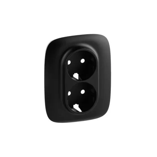 Legrand 754958 Valena Allure 2x2P+F aljzat monobloc burkolat + kerettel, Fekete ( Legrand 754958 )