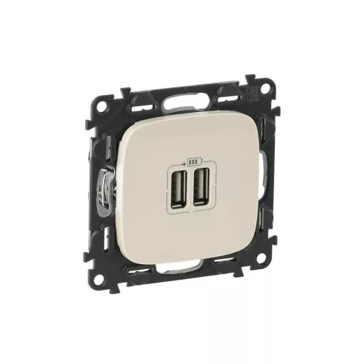 Legrand 754996 Valena Allure Kettős USB töltőaljzat, burkolattal, Elefántcsont ( Legrand 754996 )
