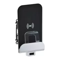   Legrand 755114 Valena Allure Vezeték nélküli töltőállomás USB A-típusú
csatlakozóval, 2,4 A/ 12 W, 136,5 x 70 x 56,5 mm, lopásgátlóval, 50x80 mm érzékelési terület, 10°dőlés, Fehér ( Legrand 755114 )