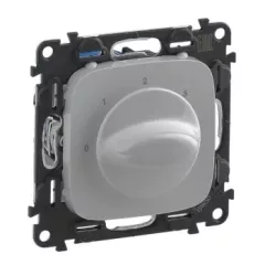   Legrand 755177 Valena Allure Ventilátor vezérlő (0-1-2-3 állású), burkolattal, Alumínium ( Legrand 755177 )