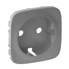   Legrand 755207 Valena Allure 2P+F csatlakozóaljzat burkolat, Alumínium ( Legrand 755207 )
