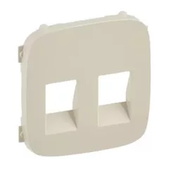   Legrand 755376 Valena Allure Kettős hangszóróaljzat burkolat, Elefántcsont ( Legrand 755376 )