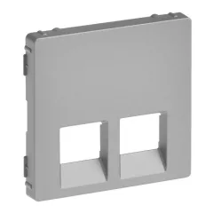   Legrand 755422 Valena Life 2xRJ45/RJ11 csatlakozóaljzat burkolat alumínium ( Legrand 755422 )