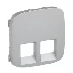   Legrand 755427 Valena Allure 2xRJ11/RJ45 aljzat burkolat, Alumínium ( Legrand 755427 )