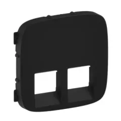   Legrand 755428 Valena Allure 2xRJ11/RJ45 aljzat burkolat, Fekete ( Legrand 755428 )