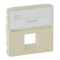   Legrand 755471 Valena Life 1xRJ45 csatlakozóaljzat burkolat, címketartóval elefántcsont ( Legrand 755471 )