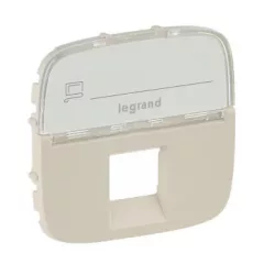   Legrand 755476 Valena Allure RJ11/RJ45 aljzat burkolat címketartóval, Elefántcsont ( Legrand 755476 )