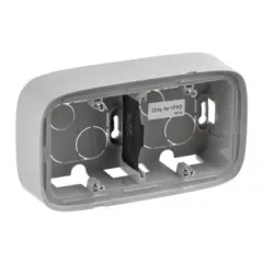   Legrand 755572 Valena Allure Kettős kiemelődoboz, Alumínium ( Legrand 755572 )