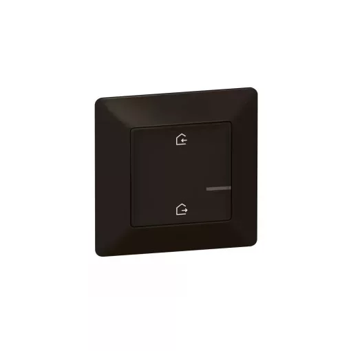 Legrand Netatmo 756386 Valena Life okos szcenárió kapcsoló (távvezérlő) Home + Control alkalmazásban beállított érkezés / távozás szcenárióek indítására; díszítőkerettel, elemmel és kétoldalú ragasztóval szállítva fekete