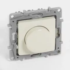   Legrand Niloé 764688 forgatógombos fényerőszabályzó (dimmer) izzó- és halogénlámpához 5-300W , bézs burkolattal keret nélkül, süllyesztett (Legrand 764688)