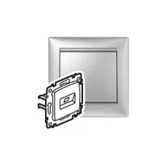   Legrand Valena 770230 Informatikai csatlakozóaljzat 1xRJ45 Cat5e UTP aluminium burkolattal keret nélkül (Legrand 770230)