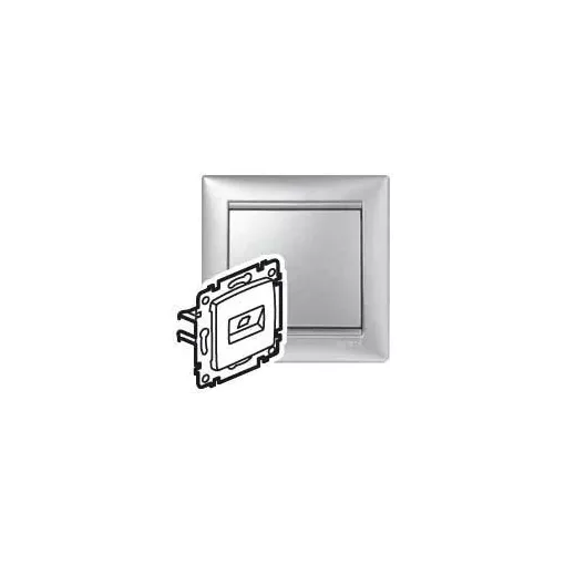Legrand Valena 770242 Informatikai csatlakozóaljzat 1xRJ45 Cat6 UTP aluminium burkolattal keret nélkül (Legrand 770242)