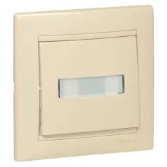   Legrand Valena 774117 egypólusú nyomó (N101), elefántcsont burkolattal keret nélkül, süllyesztett, címketartóval, jelzőfénnyel 10A 12V (Legrand 774117)