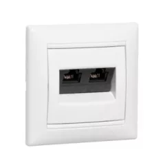   Legrand Valena 774139 Informatikai csatlakozóaljzat 2xRJ45 Cat5e UTP elefántcsont burkolattal keret nélkül (Legrand 774139)