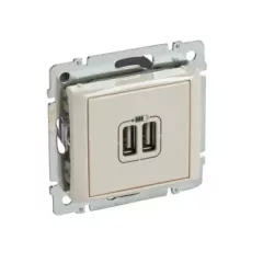   Legrand Valena 774170 USB dupla töltőaljzat, (1500 mA) elefántcsont burkolattal, keret nélkül, süllyesztett (Legrand 774170)