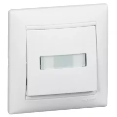   Legrand Valena 774217 egypólusú nyomó (N101), fehér burkolattal keret nélkül, süllyesztett, címketartóval, jelzőfénnyel 10A 12V (Legrand 774217)