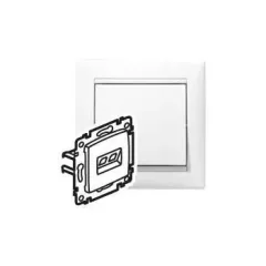  Legrand Valena 774239 Informatikai csatlakozóaljzat 2xRJ45 Cat5e UTP fehér burkolattal keret nélkül (Legrand 774239)
