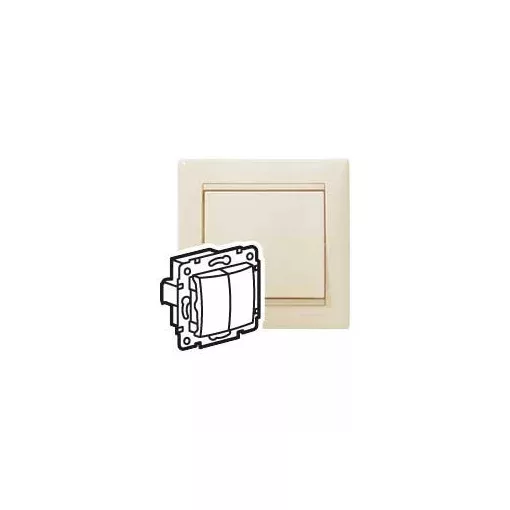 Legrand Valena 774305 csillárkapcsoló (105), elefántcsont burkolattal keret nélkül, süllyesztett 10A 250V (Legrand 774305)
