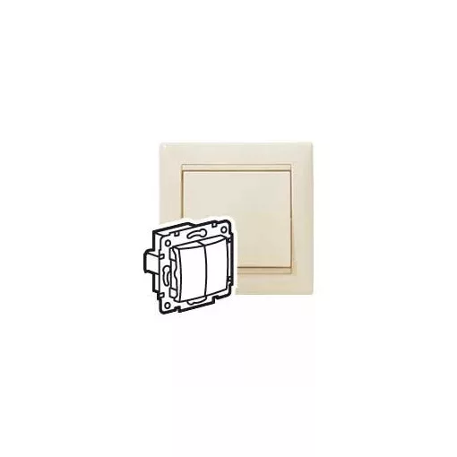Legrand Valena 774308 dupla váltóérintkezős kapcsoló (106+6), elefántcsont burkolattal keret nélkül, süllyesztett 10A 250V (Legrand 774308)