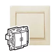   Legrand Valena 774328 csillárkapcsoló (105), elefántcsont burkolattal keret nélkül, süllyesztett, jelzőfénnyel 10A 250V (Legrand 774328)