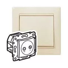   Legrand Valena 774334 átmenő TV-Rádió csatlakozóaljzat 14 dB, elefántcsont burkolattal. keret nélkül, süllyesztett (Legrand 774334)