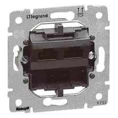   Legrand 775762 Galea 2xRJ45 Cat5e UTP mechanizmus, LCS2 ( Legrand 775762 )