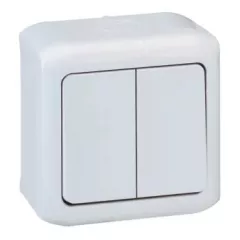   Legrand Forix 782362 vízmentes csillárkapcsoló (105), fehér burkolattal, kerettel, falon kívüli 10A 250V IP44 (Legrand 782362)
