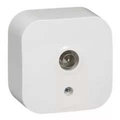   Legrand Forix 782415 végzáró TV - 9,5 (apa) csatlakozóaljzat, fehér burkolattal, kerettel, falon kívüli IP20 (Legrand 782415)