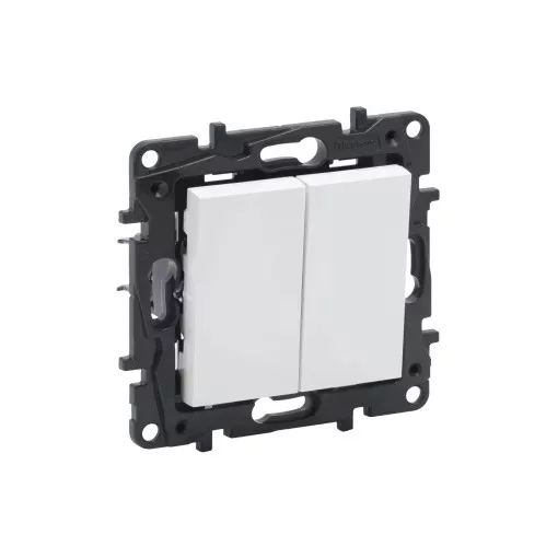 Legrand Niloé Step 863108 kettős váltókapcsoló, 10AX, fehér (Legrand 863108 / 863108B)