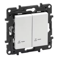   Legrand Niloé Step 863115 csillárkapcsoló jelzőfénnyel, 10AX, fehér (Legrand 863115 / 863115B)