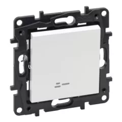   Legrand Niloé Step 863116 váltókapcsoló jelzőfénnyel, 10AX, fehér (Legrand 863116 / 863116B)