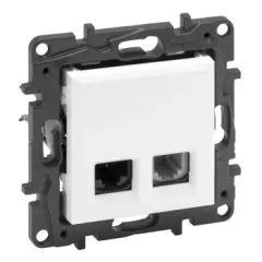   Legrand Niloé Step 863156 RJ45 Cat.6 UTP + 1xRJ11 aljzat, fehér (Legrand 863156 / 863156B)