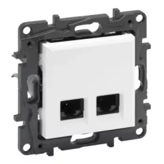   Legrand Niloé Step 863160 2xRJ45 Cat.5E UTP aljzat, fehér (Legrand 863160 / 863160B)