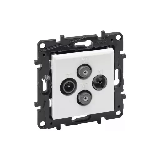 Legrand Niloé Step 863182 TV-R-SAT-SAT csillagpontos aljzat (1,5 dB /, fehér (Legrand 863182 / 863182B)