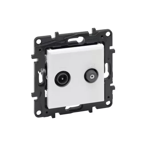 Legrand Niloé Step 863183 TV-SAT csillagpontos aljzat (1,5 dB /, fehér (Legrand 863183 / 863183B)