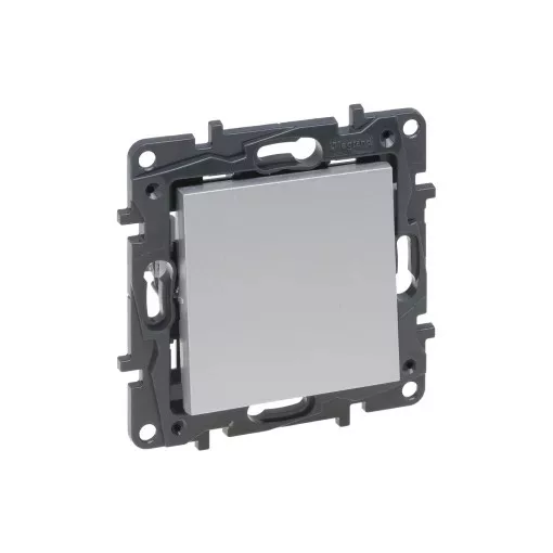 Legrand Niloé Step 863301 egypólusú kapcsoló, 10AX, alumínium (Legrand 863301 / 863301B)