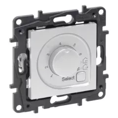   Legrand Niloé Step 863342 szobatermosztát padlófűtéshez, 16A, alumínium (Legrand 863342 / 863342B)